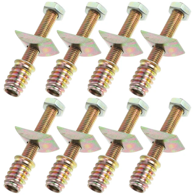 16 SETS BED Frame Spare Parts Bed Frame Threaded Pin Nut Kit for bed ...