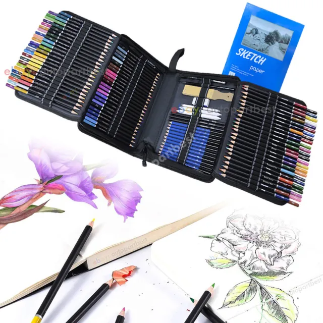 Colouring Pencils Set Artists Drawing Adult Kid Sketching Art Professional Tool