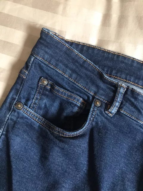 Next ~ jeans elasticizzati gamba dritta blu scuro ~ taglia 34R 3