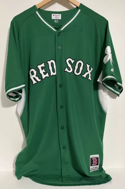 Rare Vintage Majestic Boston Red Sox St Patrick’s Day MLB PLAYER Jersey size 48