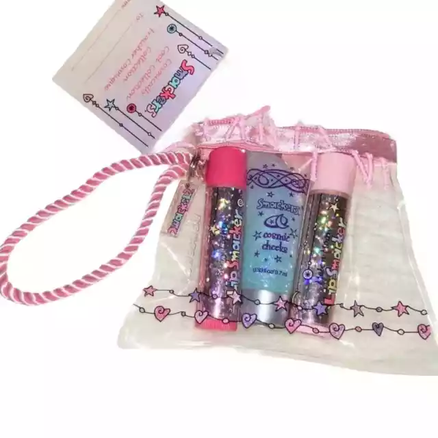 Vintage Y2K Bonne Bell Cosmic Lip Smacker Balm Gloss Galaxy Glitter Makeup Set