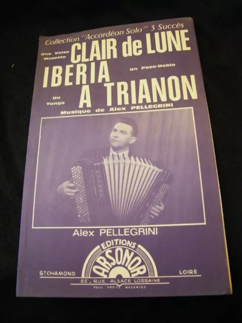 "Partition Clair de lune Iberia A trianon Alex Pellegrini  Music Sheet"