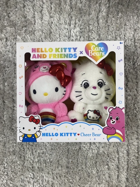 HELLO KITTY AND Friends x Care Bears Cheer Bear Plush Set Duo Brand New ...