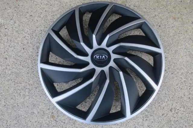 4 Alu-Design Radkappen 15 Zoll für Kia "TURBO silber/black"