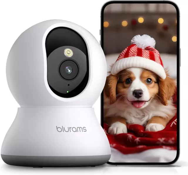 Blurams Telecamera Wi-Fi Interno,2K Videocamera Sorveglianza,Rotazione a 360°,Vi