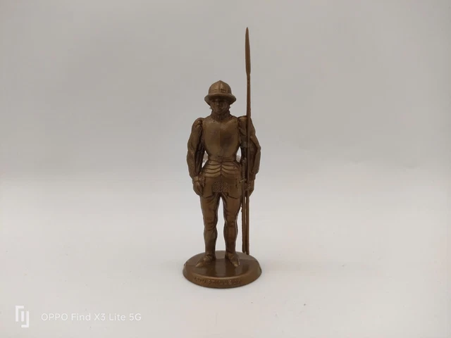 Figurine Mokarex Jeu D'Échecs Moyen Âge - Pion Blanc Capitaine #2 - 54mm Peinte - Occasion