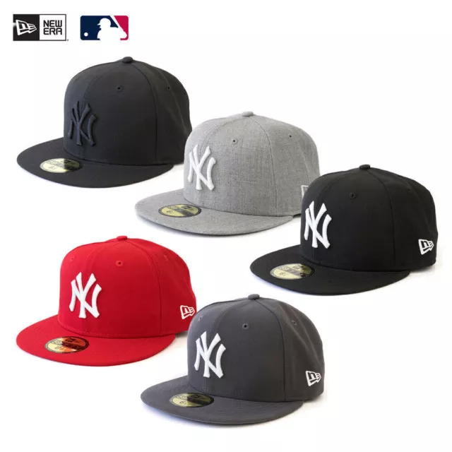 New Era MLB 59Fifty Baseball Cap New York Yankees NY Fitted Kappe Mütze Top Neu