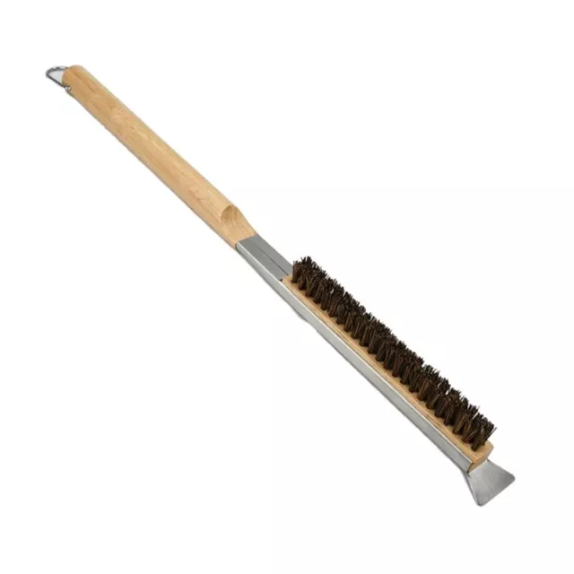 1X(Pizza Oven Brush Barbecue Brushes Wooden Handle Grill Scraper Pizza3905