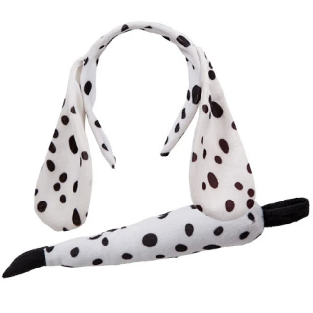 Adulto/Bambino Dalmata Orecchie e Coda Set Costume Fascia Accessorio Costume
