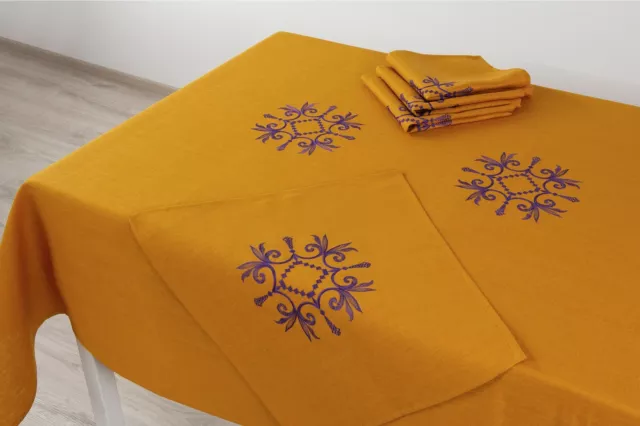 Orsha Linen Mill • Set of Table Linen with embroidery Adelia for 6 persons