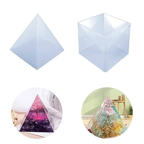 Piramide di stampo in silicone grande 15 cm con supporto per stampo per tutti i progetti di colata come resina epossidica o cemento - Italia