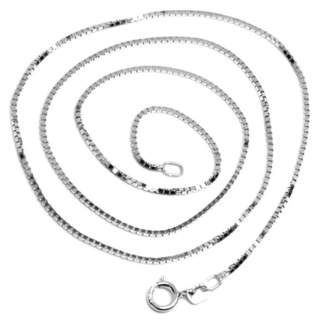 1.5 MM SOLID 18K WHITE GOLD Extender /Safety Chain Necklace Bracelet lock