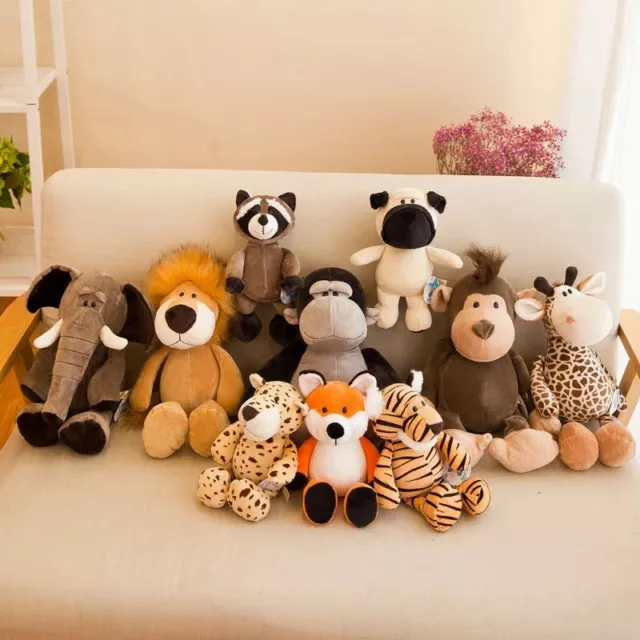25cm 35cm Super Cute Stuffed Toys for Kids Sleeping Mate Jungle Animal Dolls New 3