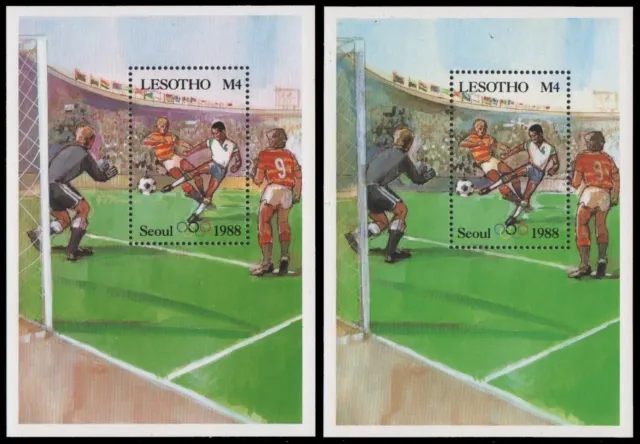 Lesotho 1987 - Mi-Nr. Block 40 & 45 ** - MNH - Fußball / Soccer