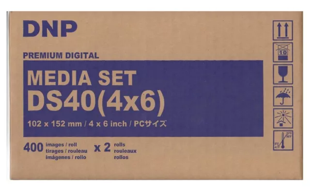 Papier DNP DS40 4x6 + ruban pour 800 impressions 10x15