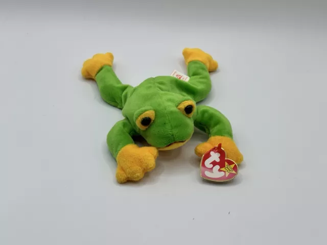 Ty Beanie Babies SMOOCHY the Frog 8" Beanbag Plush Stuffed Animal Toy