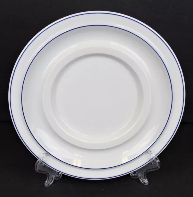 Suisse Langenthal Saucer Plate White Blue Ascona Accent Rim 7.5" Replacement