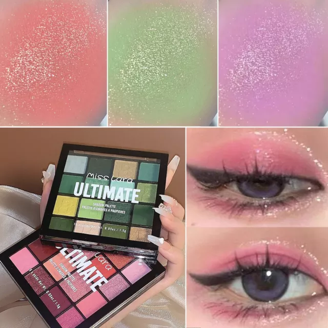 16 Color Sombra de Ojos Placa Paleta de Maquillaje Marcadores Cosméticos, Mate "