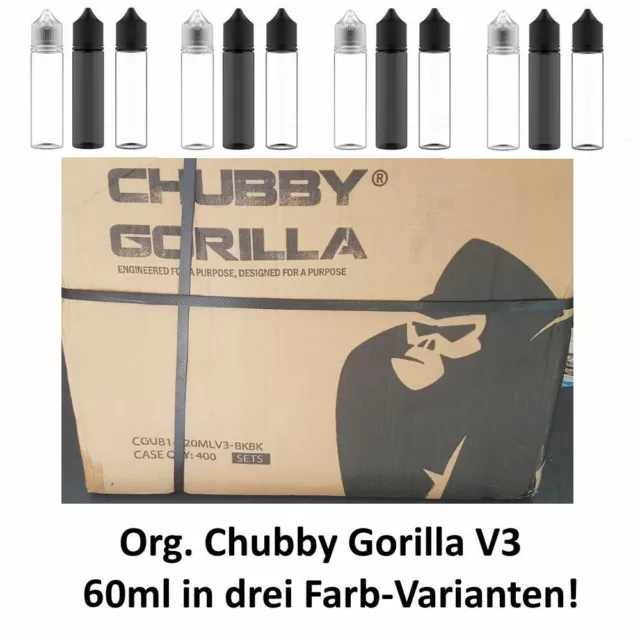 Org. Chubby Gorilla PET Unicorn Leerflasche Flaschen 60ml 1-500 Stck.HAMMERPREIS