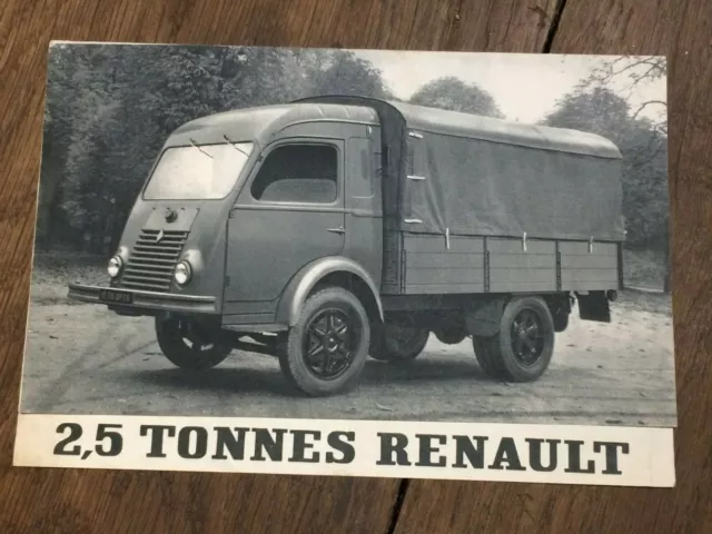 Depliant Brochure Publicite Regie Renault Camion 2.5 Tonnes