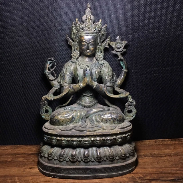 Chinese Exquisite Handmade Guanyin Bronze Statue