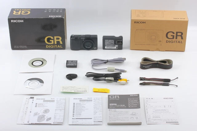 SH: 955 [ Top MINT in Box ] Ricoh GR DIGITAL Black 8.1MP 5.9mm f/2.4 From JAPAN