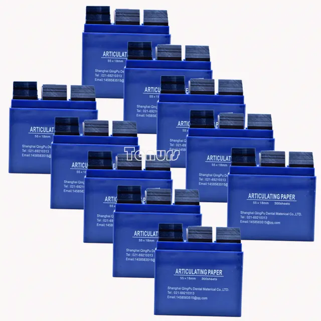 10boxes Dental Articulating Paper (300 SHEETS) Strips Dental Lab blue