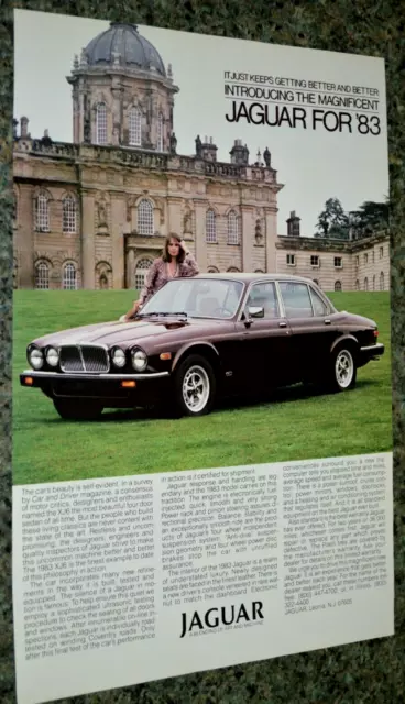 ★★1983 Jaguar Xj6 Original Advertisement Ad Print 83 Xj-6 Series Iii 3