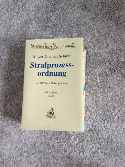 Meyer-Goßner/Schmitt, Strafprozessordnung. StPO. 63 Aufl. 2020 Kommentar