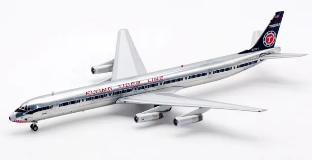 1:200 IF200 N779FT Flying Tiger Line DC-8-63F Polished W/stand