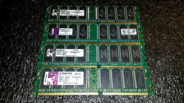 KINGSTON KVR400X64C3A/1G 1GB 2GB 4GB DDR1 RAM PC-3200 non-ECC DDR1-400 U-DIMM