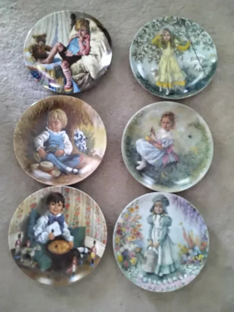 Mother Goose Nursery Rhyme Collector Plates Set Of 6 John McClelland by RECO VTG