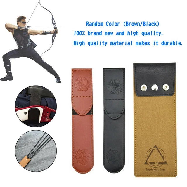 Archery Pocket Pouch Arrow Quiver Recurve Bow Carrier Holder Waist Stick Sling /