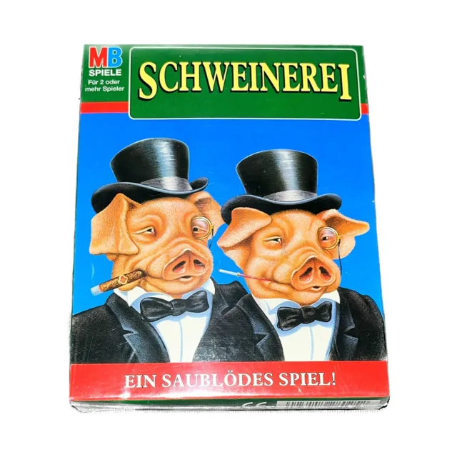 Schweinerei Spiel - NEU - 1995 MB Spiele Reise Familie Schweine würfeln Selten