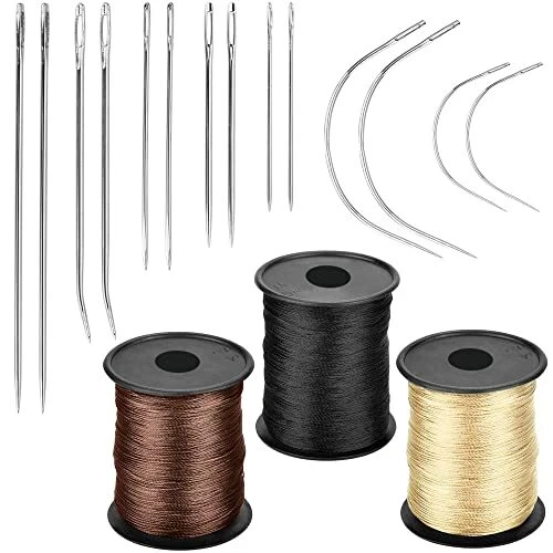 TANCUDER 14 PCS Aiguille Couture Main Cuir Aiguilles à Coudre Main et 3 Rouleaux
