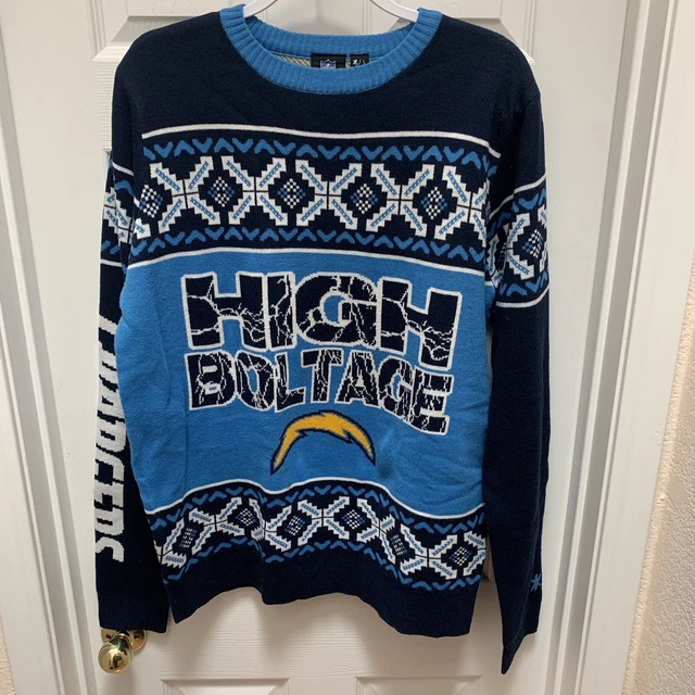 Nfl Team Apparel San Diego La Chargers Ugly Christmas Sweater Size Large L
