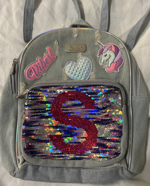 Initial unicorn flip sequin top mini backpack