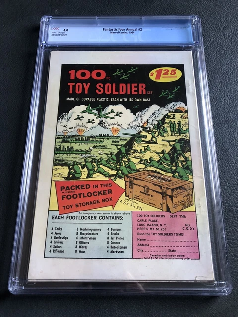 Fantastic Four Annual #2 CGC 4.0 White Pages! 1st Appearance Boris - Doctor Doom 2