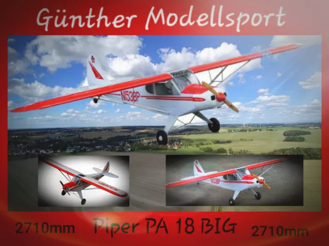 VQ Model Piper PA 18 BIG / 2710mm Gü- Modellsport, c8317 Günther Modellsport