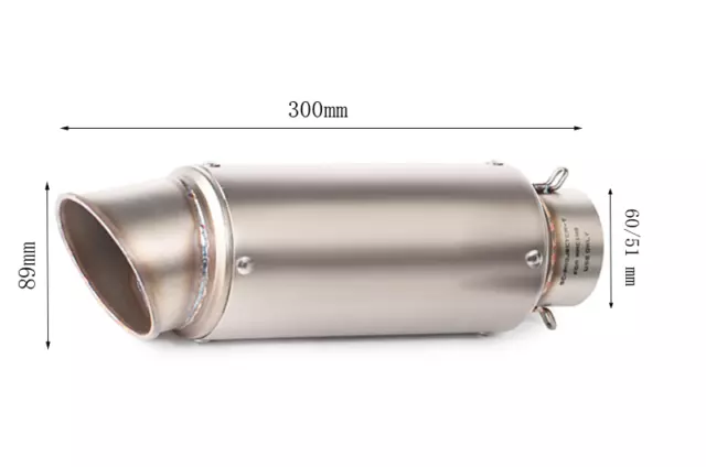 2'' 51mm Motorcycle Exhaust Slip on SUZUKI HONDA YAMAHA AKRA BIKE