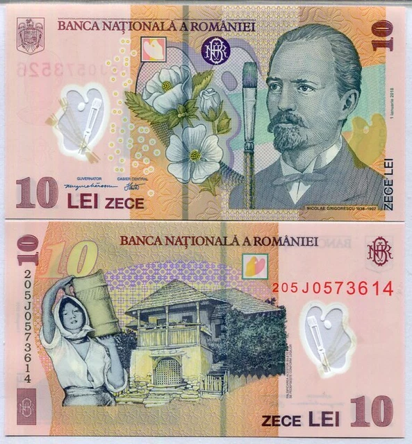 Romania 10 Lei 2018/2020 P 119 Polymer UNC NR