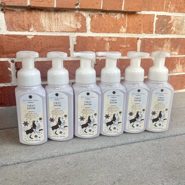 6 NUEVOS Jabón de Mano Espuma Bath & Body Works PRIMERA NIEVE 8,75 fl oz