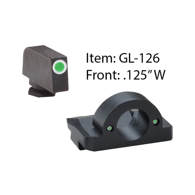 Ameriglo Ghost Ring Night Sights For Glock 45/10 Green Front/Rear Gl126 Ameriglo Ghost Ring Night Sights For Glock 45/10 Green Front/Rear Gl126