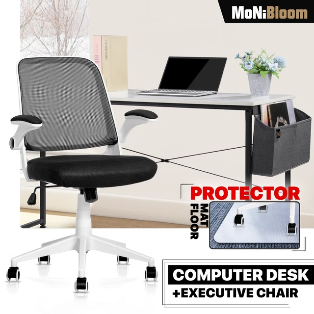 LSHAPE WORKSTATION [GAMING CHAIR+CORNER COMUTER DESK+FLOOR MAT] w