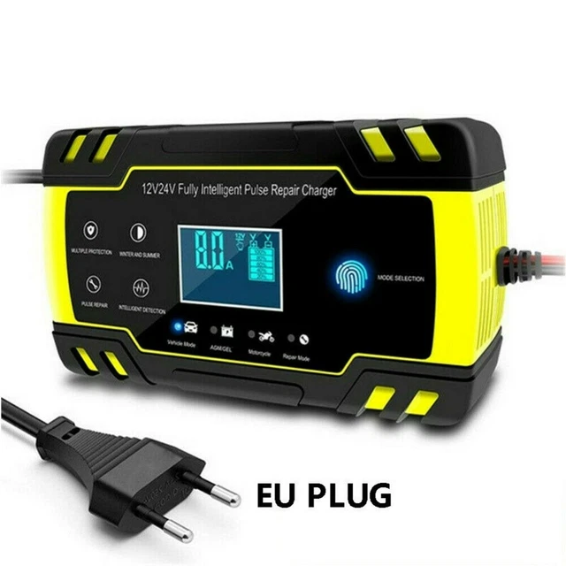 CHARGEUR DE BATTERIE VOITURE AUTO/MOTO DUNLOP 12 et 24V VOLTS MAINTIEN CHARGE FR