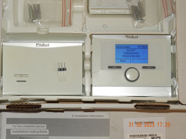 THERMOSTAT D'AMBIANCE SANS fil programmable Vaillant VRT 350 F avec