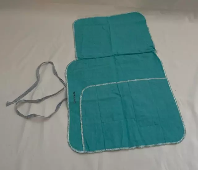 Tiffany & Co. Sterling Silver Flatware Place Setting Storage Roll Up Bag