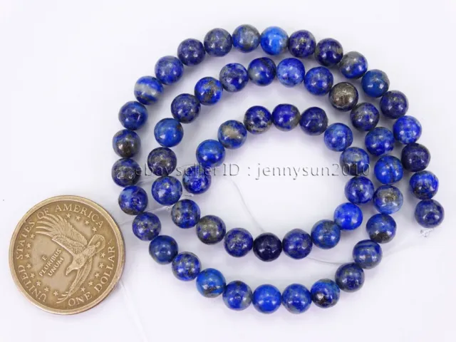 Natural Lapis Lazuli Gemstone Round Beads 15.5'' 2mm 3mm 4mm 6mm 8mm 10mm 12mm