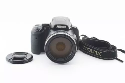 Nikon COOLPIX P900 Black 16MP Digital Camera Optical Zoom tested with cap