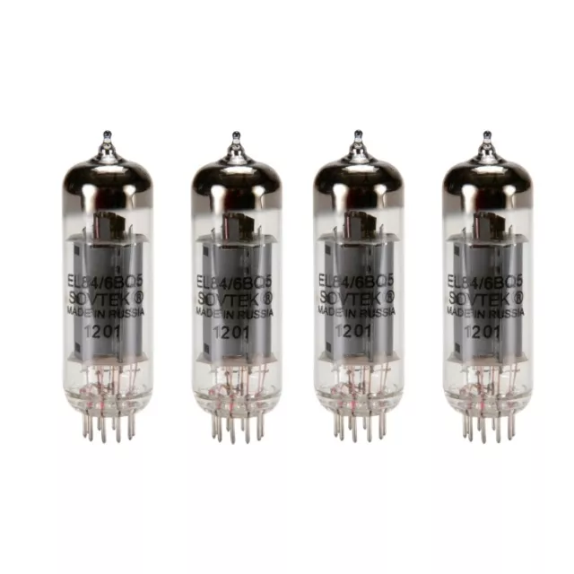 NEW Sovtek EL84 6BQ5 Power tubes MATCHED QUAD (4) - TESTED EL-84 Valves